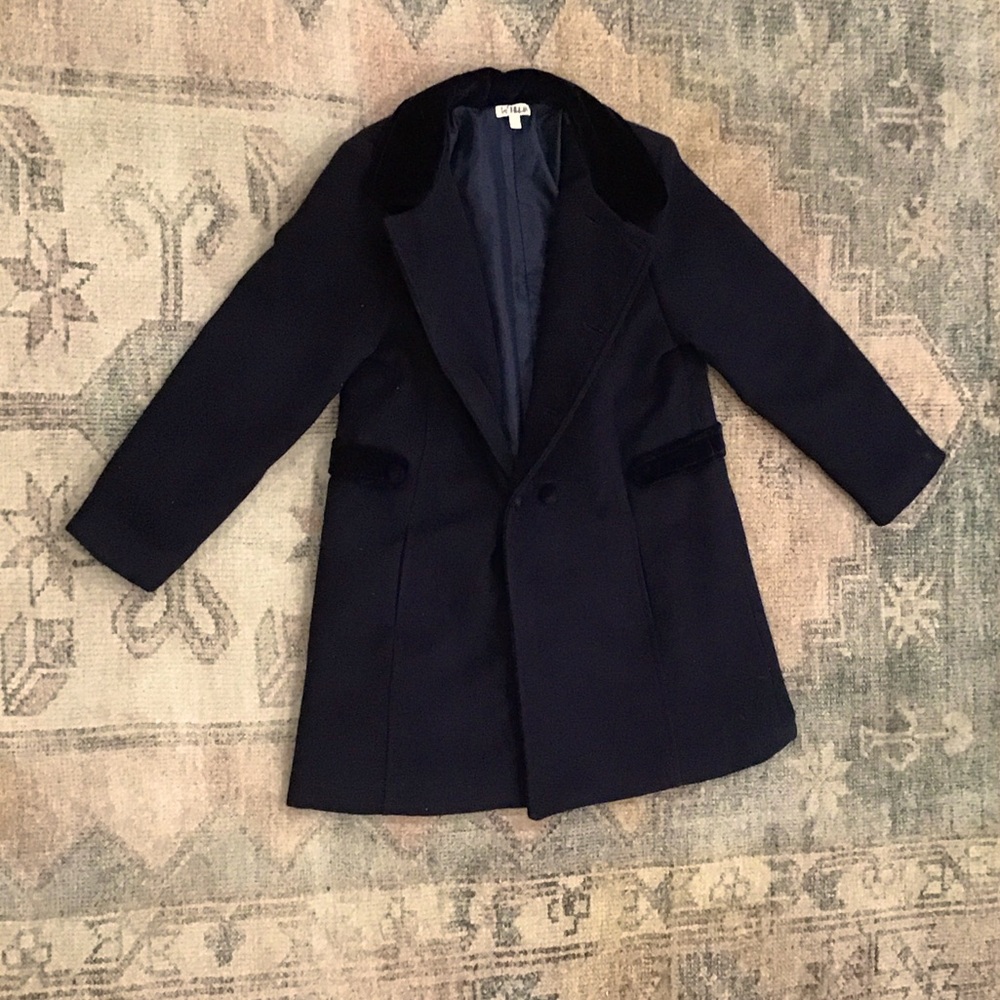 Kids Navy Double-Breasted Blazer